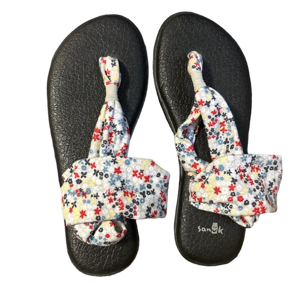 Sanuk yoga sling floral sandals